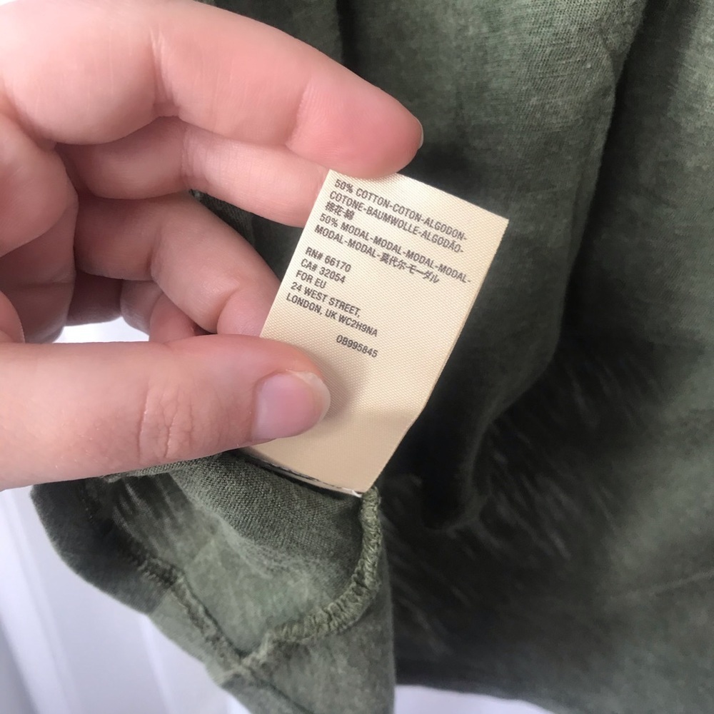 NWT Anthropologie Green Acid Short Sleeve Top - Picture 7 of 16